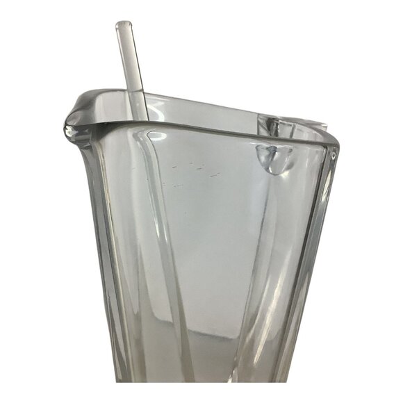 Crystal Martini Pitcher Quattro Design With Stirrer 11.5" Tall Elegant - Picture 4 of 8